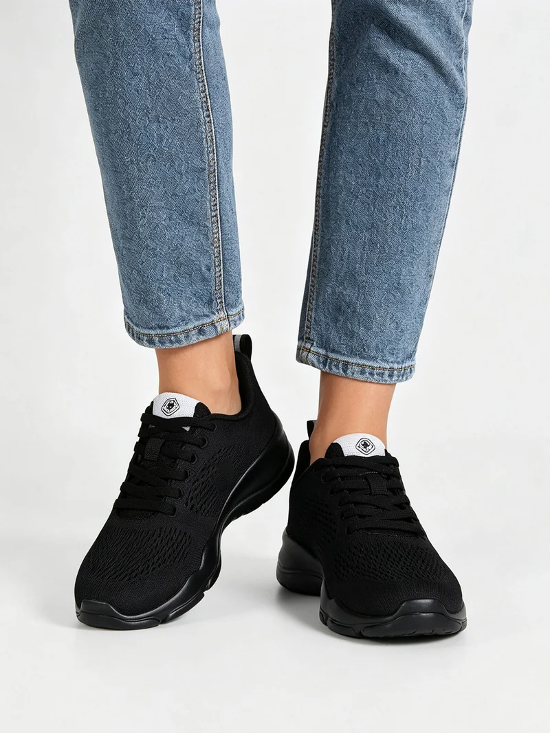AGATHA Sneakers basse da donna stringate - nero