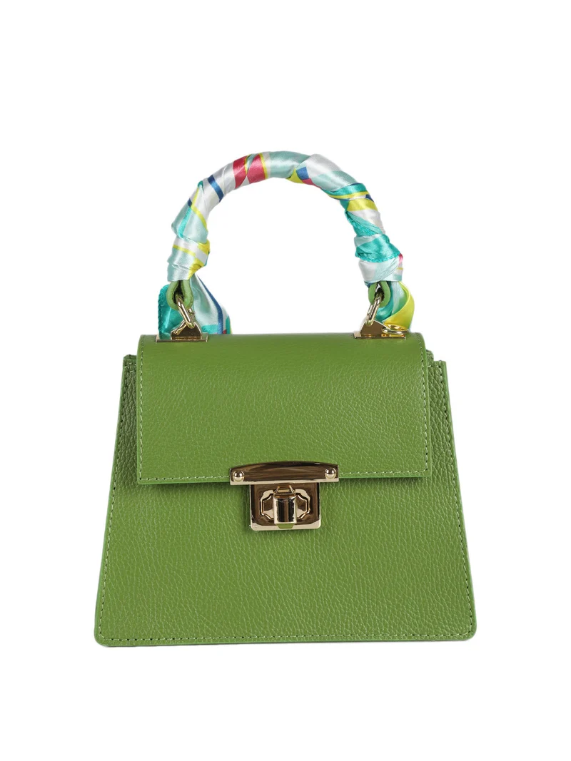 Borsetta in pelle con tracolla - verde
