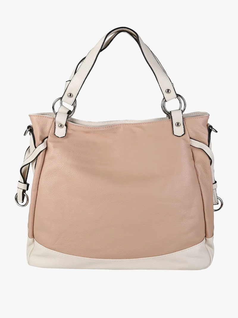 Borsa a spalla da donna bicolore - rosa