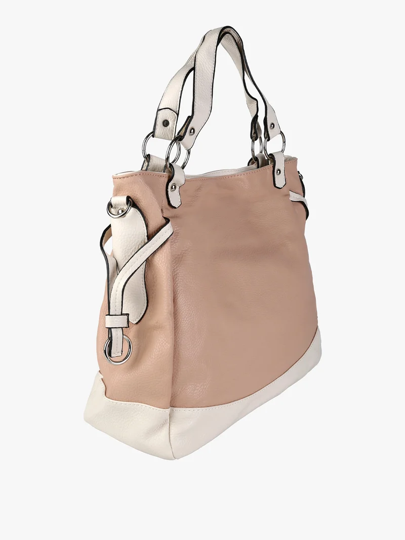 Borsa a spalla da donna bicolore - rosa