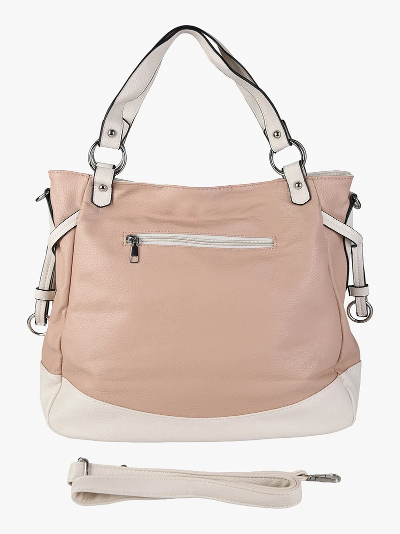 Borsa a spalla da donna bicolore - rosa