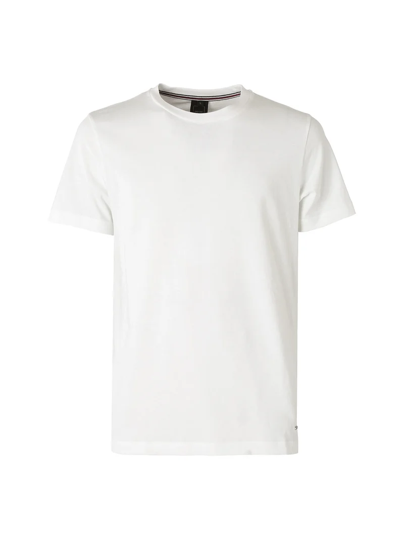 T-shirt girocollo da uomo in cotone - bianco