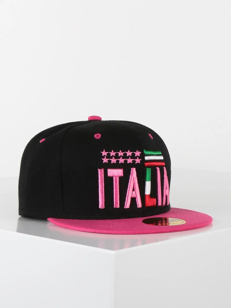 Cappello italia con visiera - nero