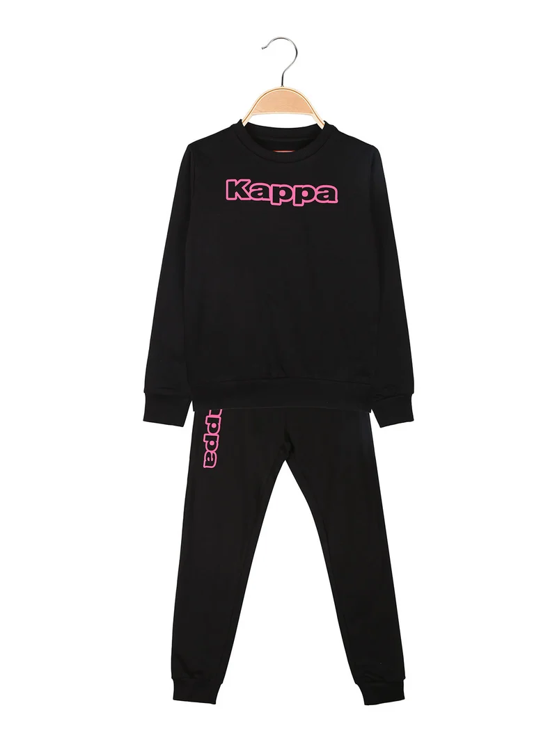 Completo girocollo da ragazza 2 pezzi - nero