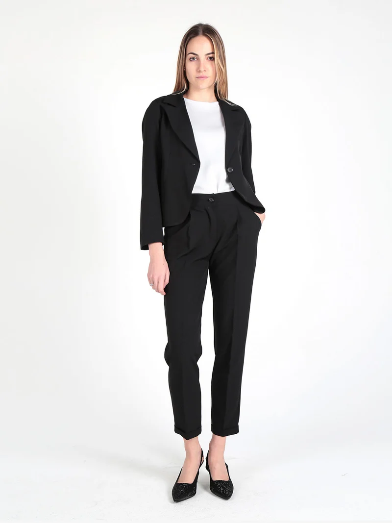 Blazer donna monobttone - nero