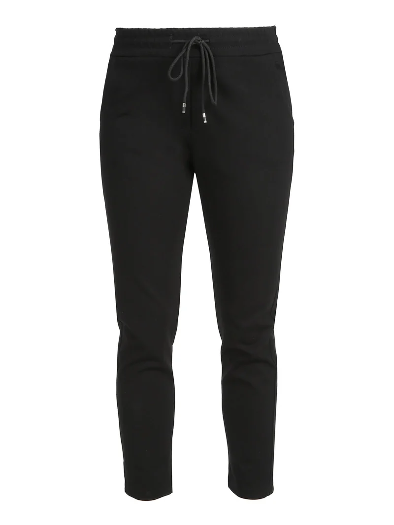 Pantaloni donna jogger con coulisse - nero