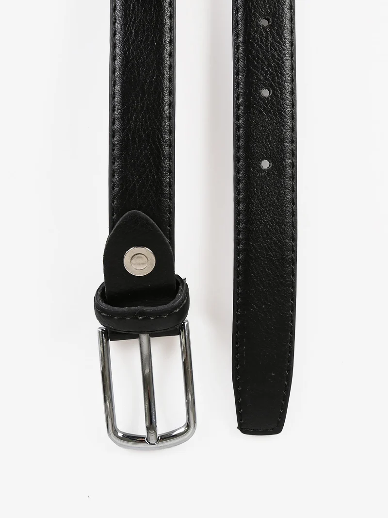 Cintura donna in ecopelle con fibbia - nero