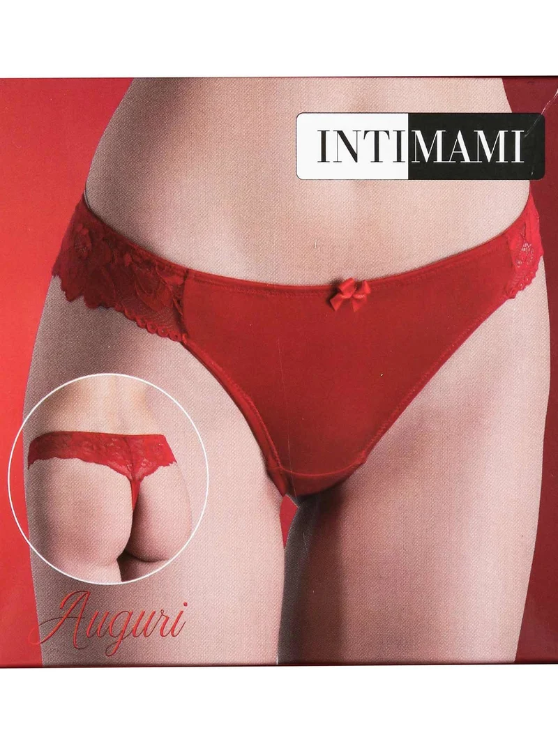 Perizoma rosso con pizzo - rosso