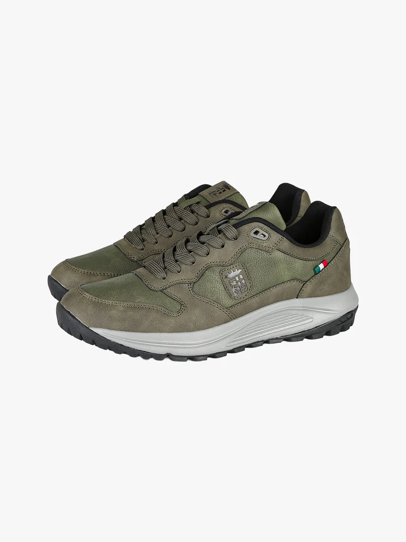 Sneakers da uomo stringate - militare