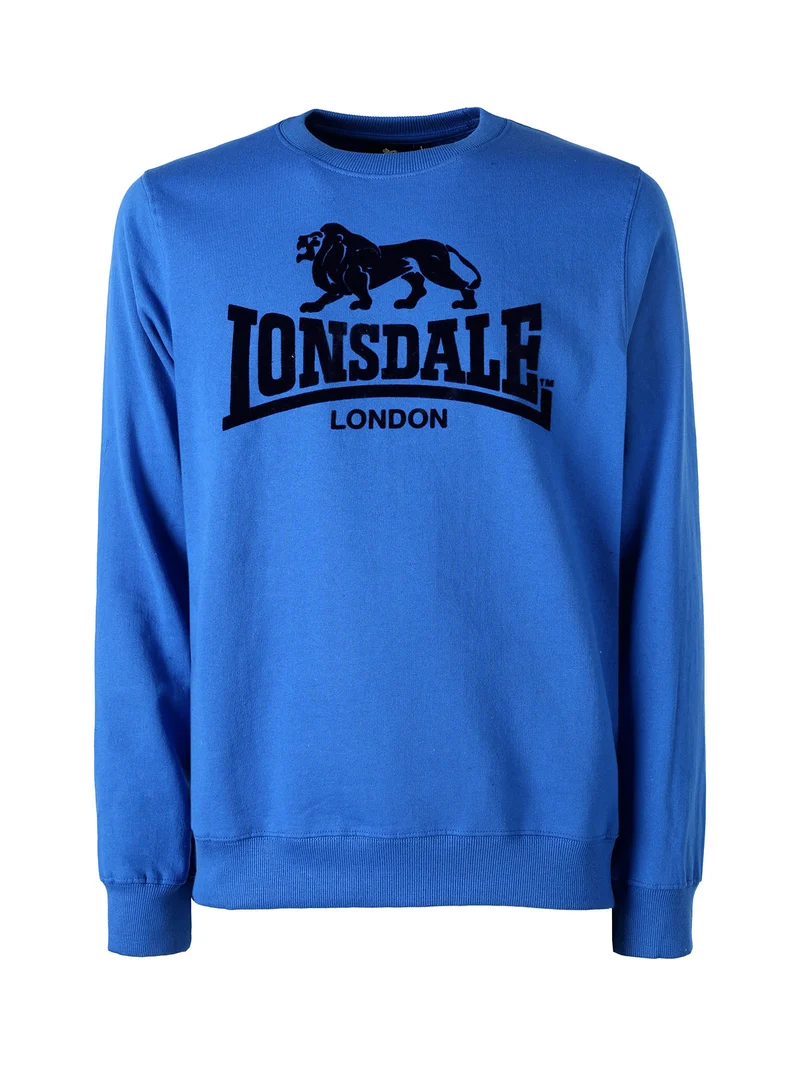 Felpa girocollo da uomo con logo - blu