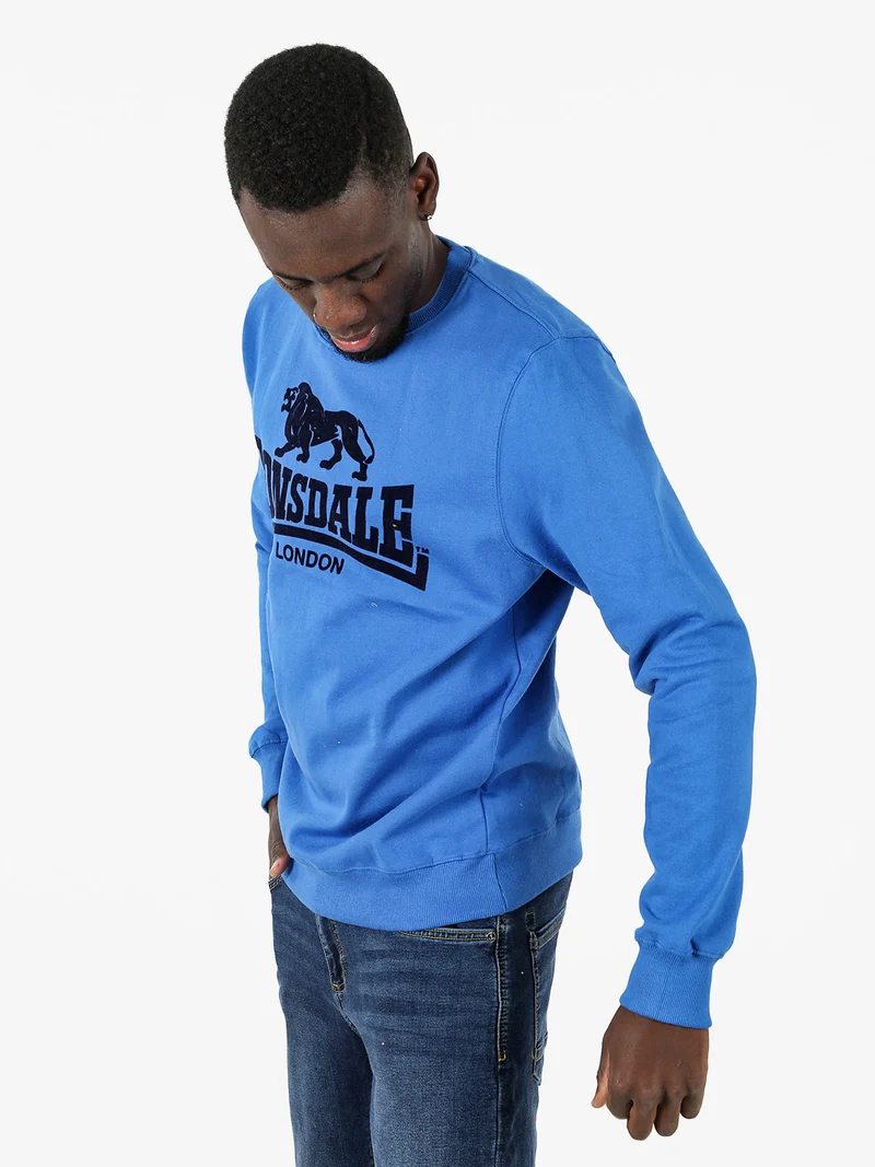 Felpa girocollo da uomo con logo - blu