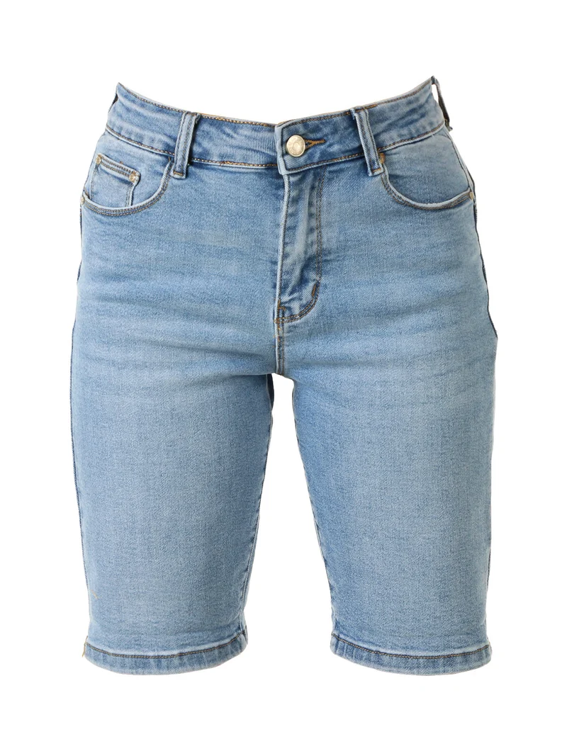 Shorts in jeans da donna a vita alta - jeans