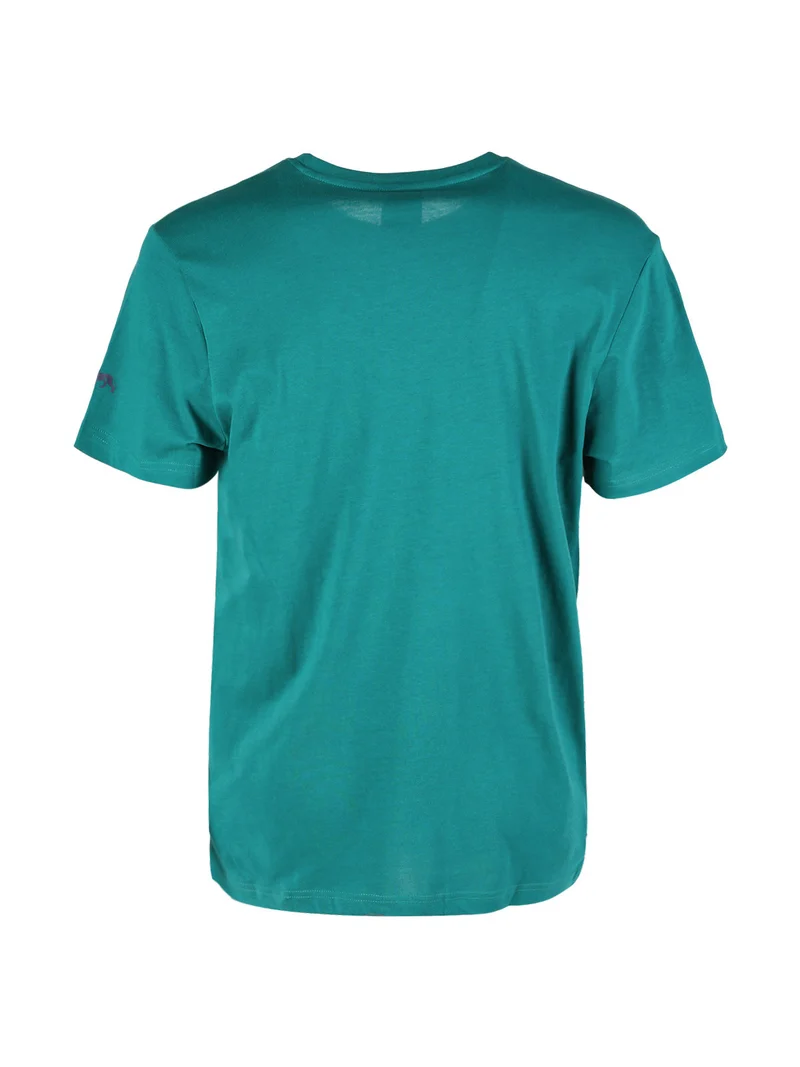 T-shirt da uomo in cotone con stampa logo - verde