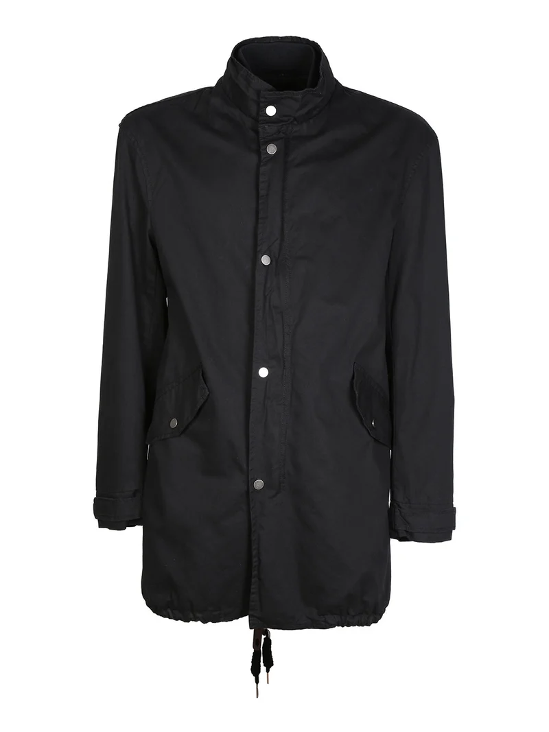 Parka leggero da uomo in cotone - nero
