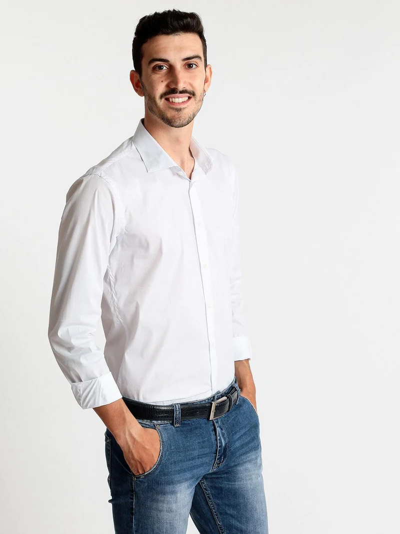 Camicia bianca a maniche lunghe classic fit - bianco