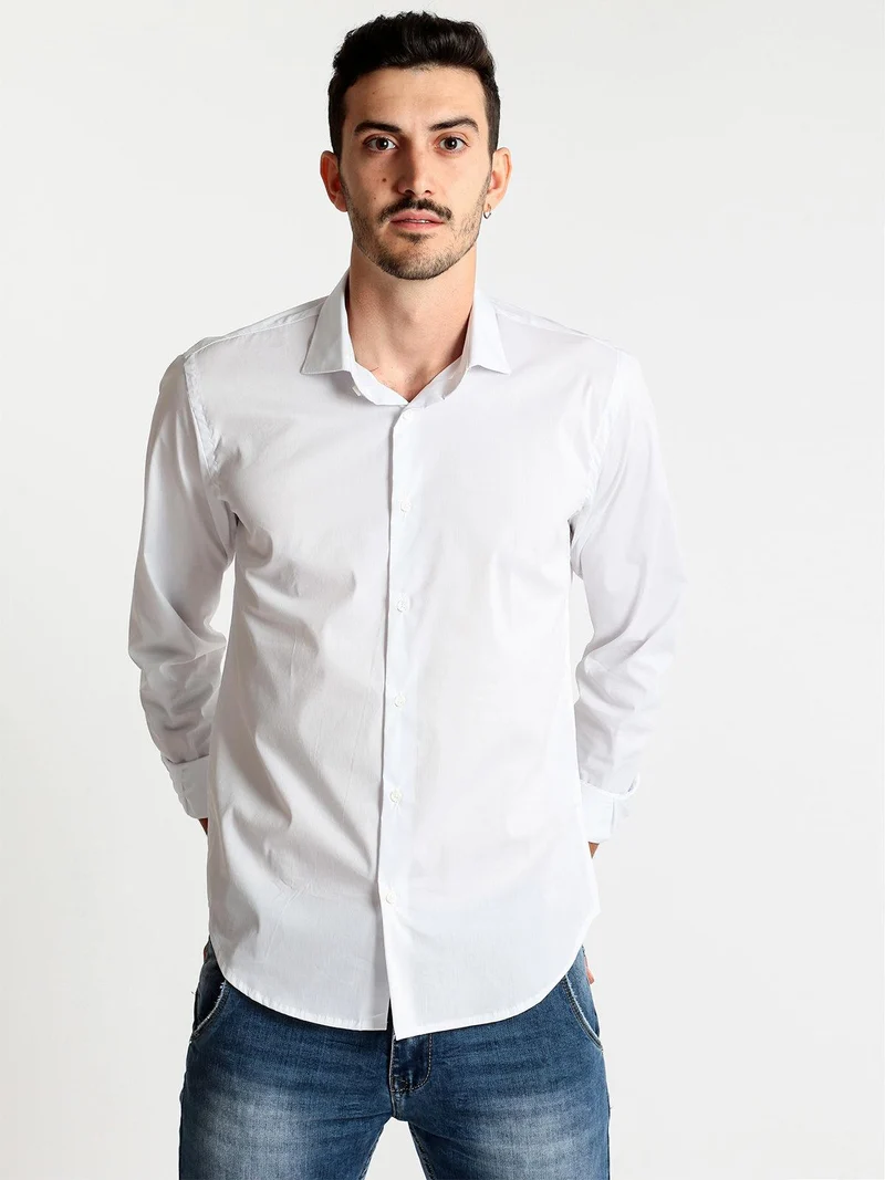 Camicia bianca a maniche lunghe classic fit - bianco