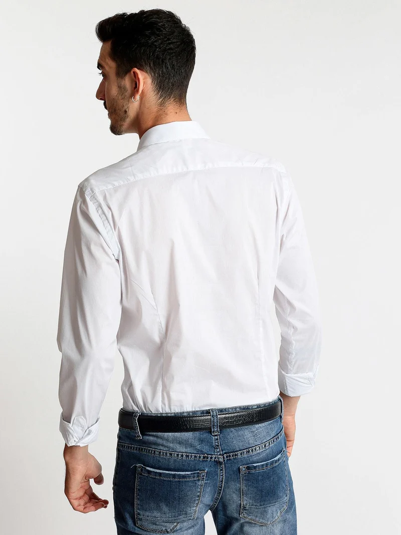 Camicia bianca a maniche lunghe classic fit - bianco