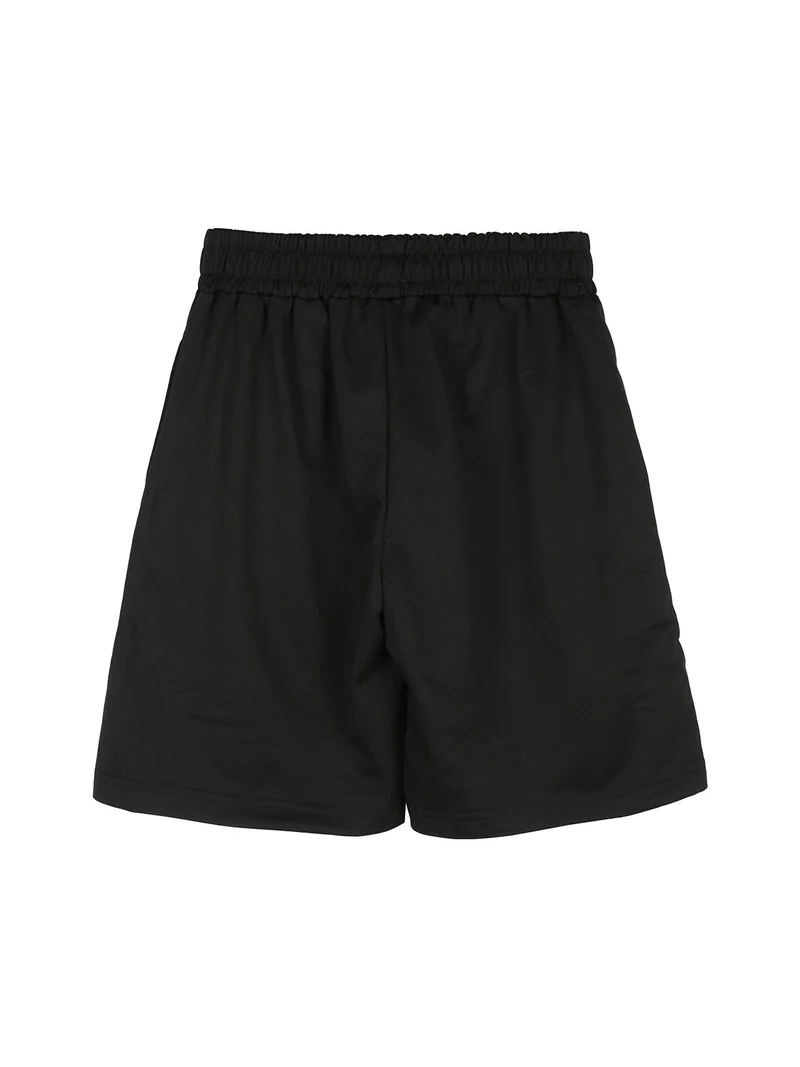 Bermuda da bambino con stampa scritta - nero