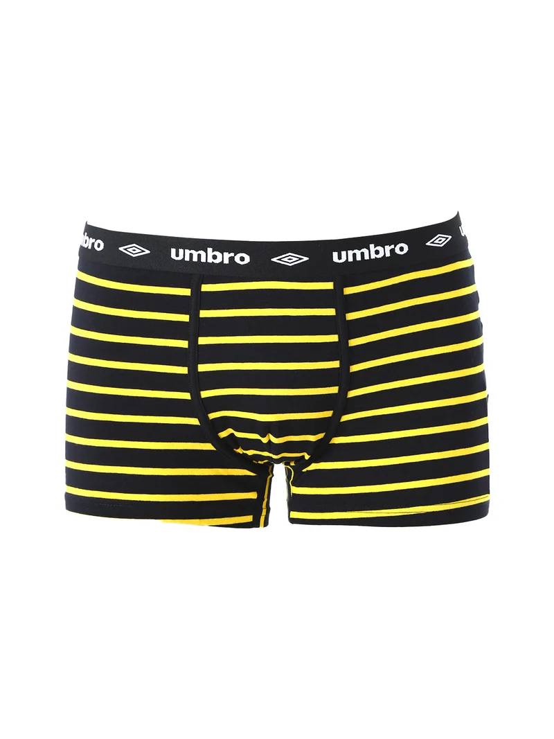 Boxer da uomo rigati in cotone elasticizzato - giallo