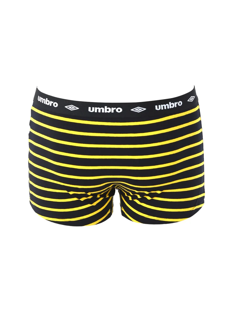 Boxer da uomo rigati in cotone elasticizzato - giallo