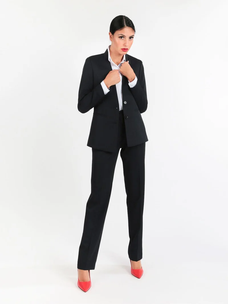 Blazer doppiopetto con bottoni donna - blu scuro