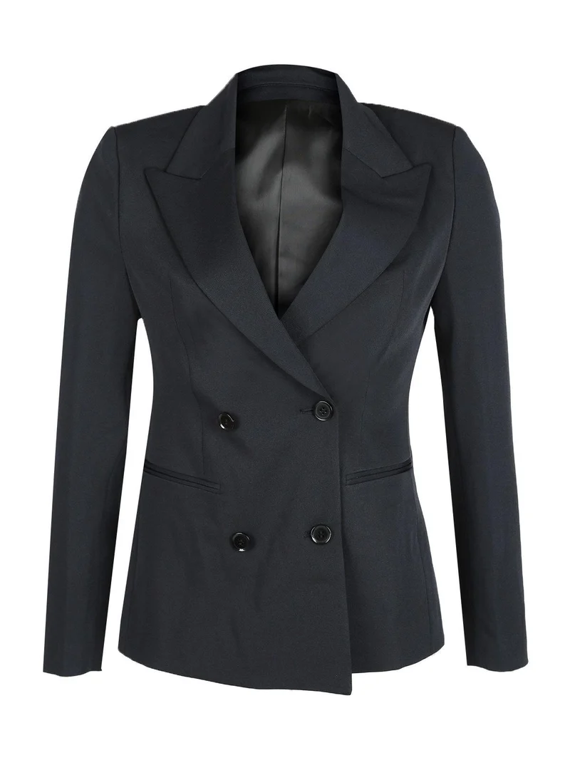 Blazer doppiopetto con bottoni donna - blu scuro