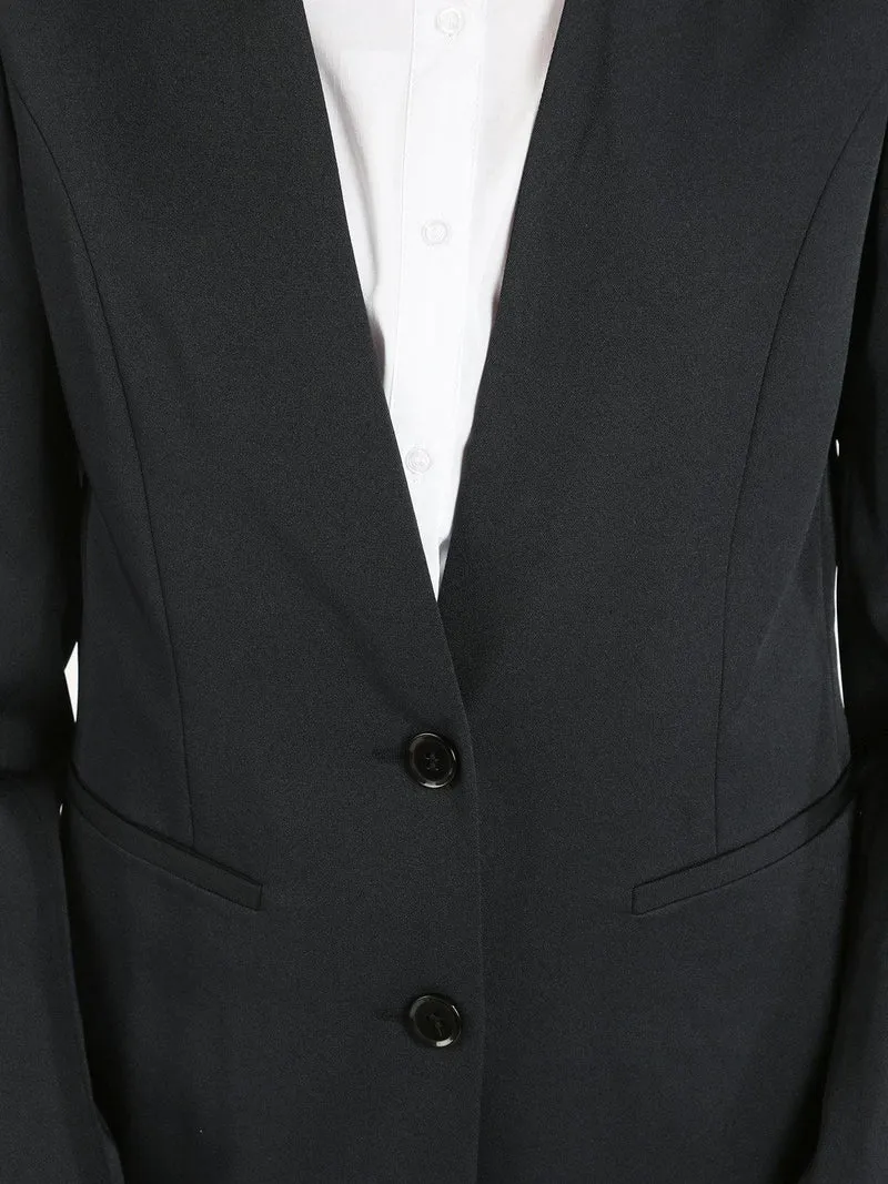 Blazer doppiopetto con bottoni donna - blu scuro