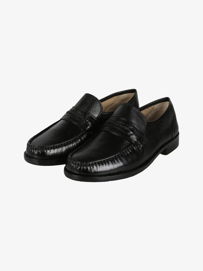 Mocassini in pelle da uomo comfort - nero