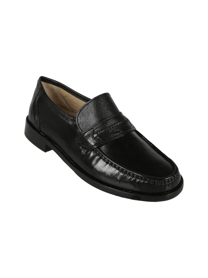Mocassini in pelle da uomo comfort - nero