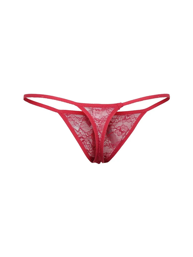 Baby doll + perizoma in pizzo - rosso
