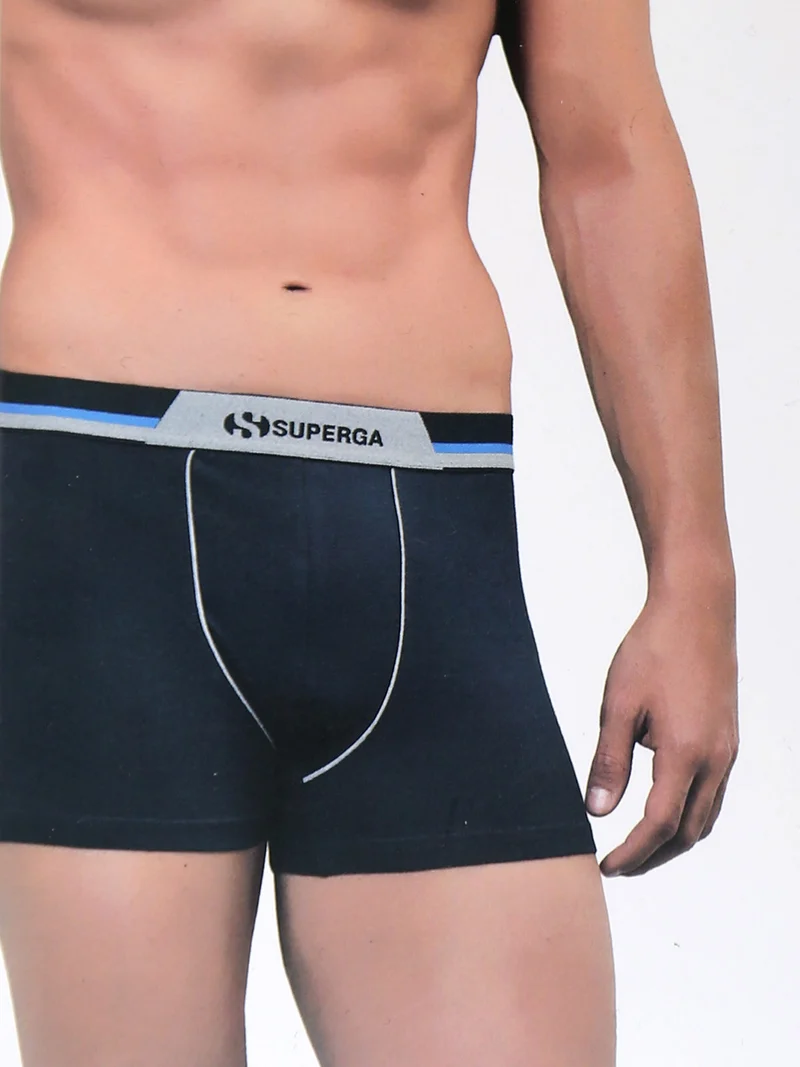 Boxer da uomo in cotone - blu scuro