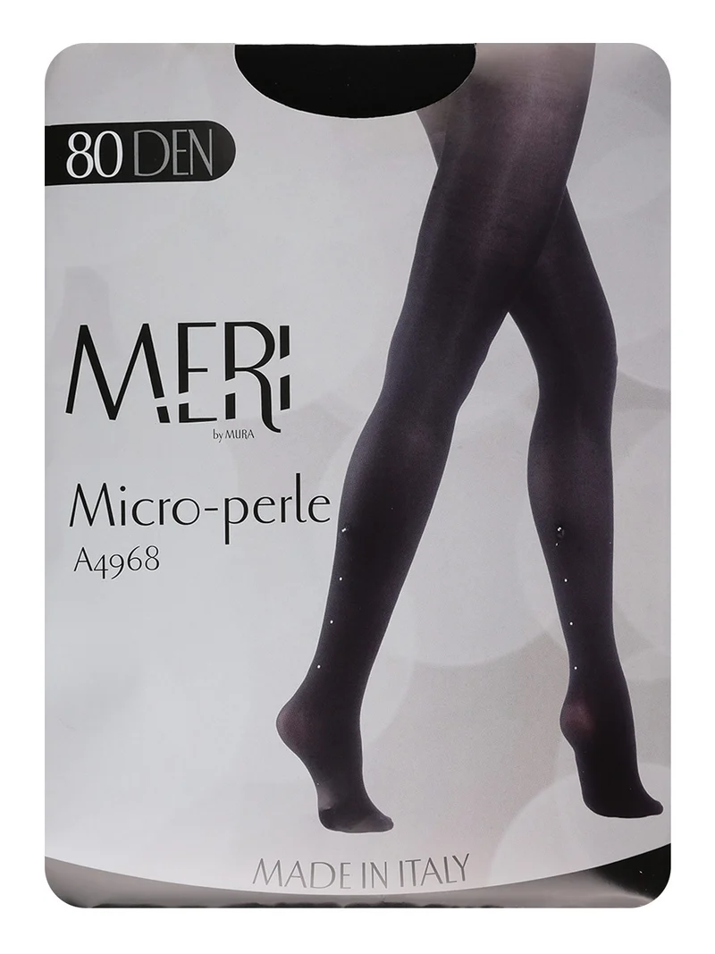 Collant donna con micro perle 80 denari - nero