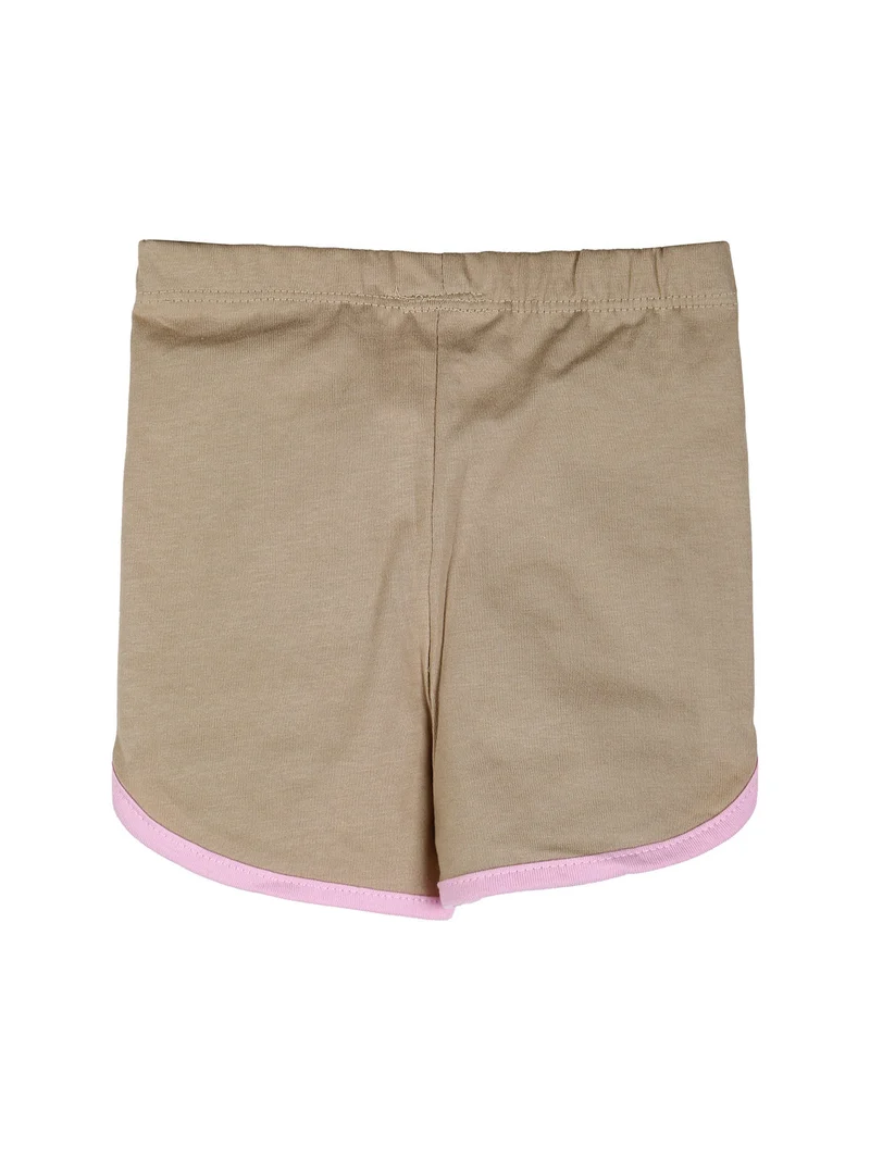 Completo corto da neonata 2 pezzi con t-shirt e shorts - rosa