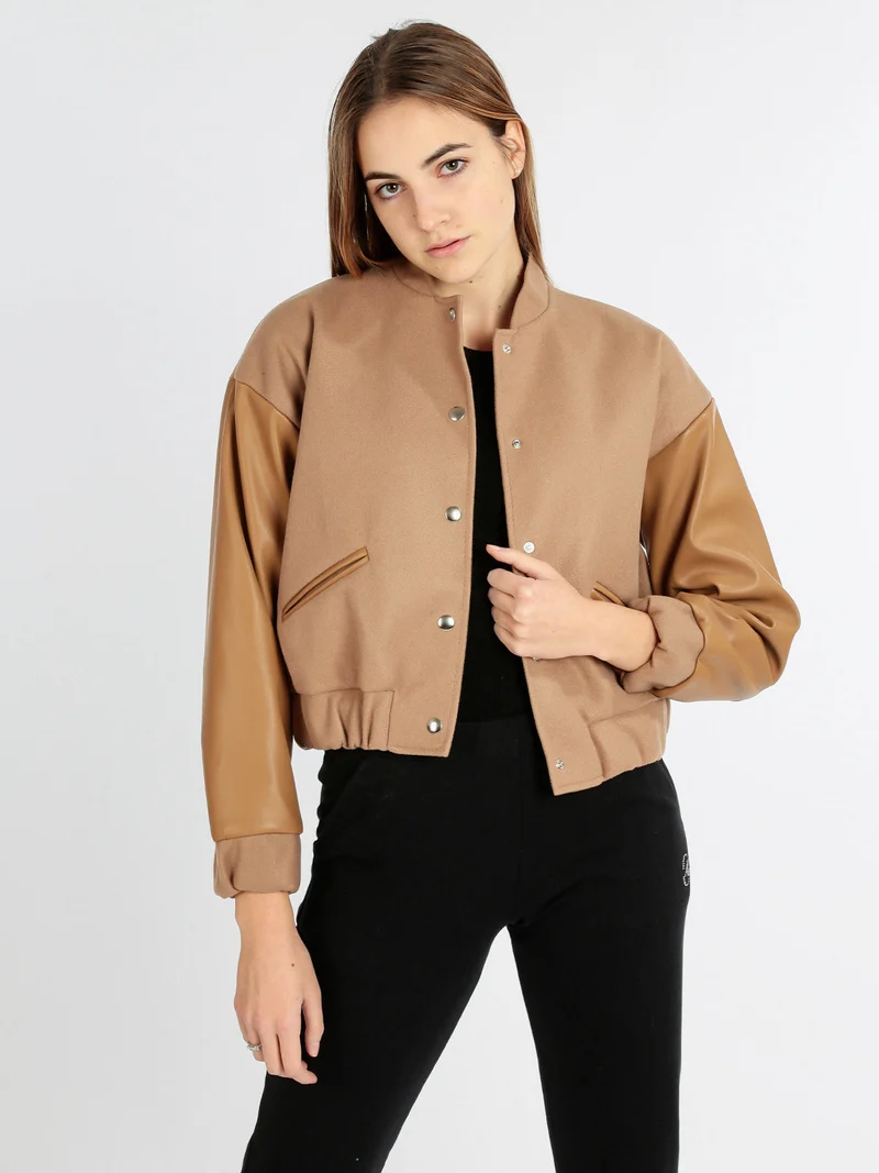 Giacca bomber da donna - cammello