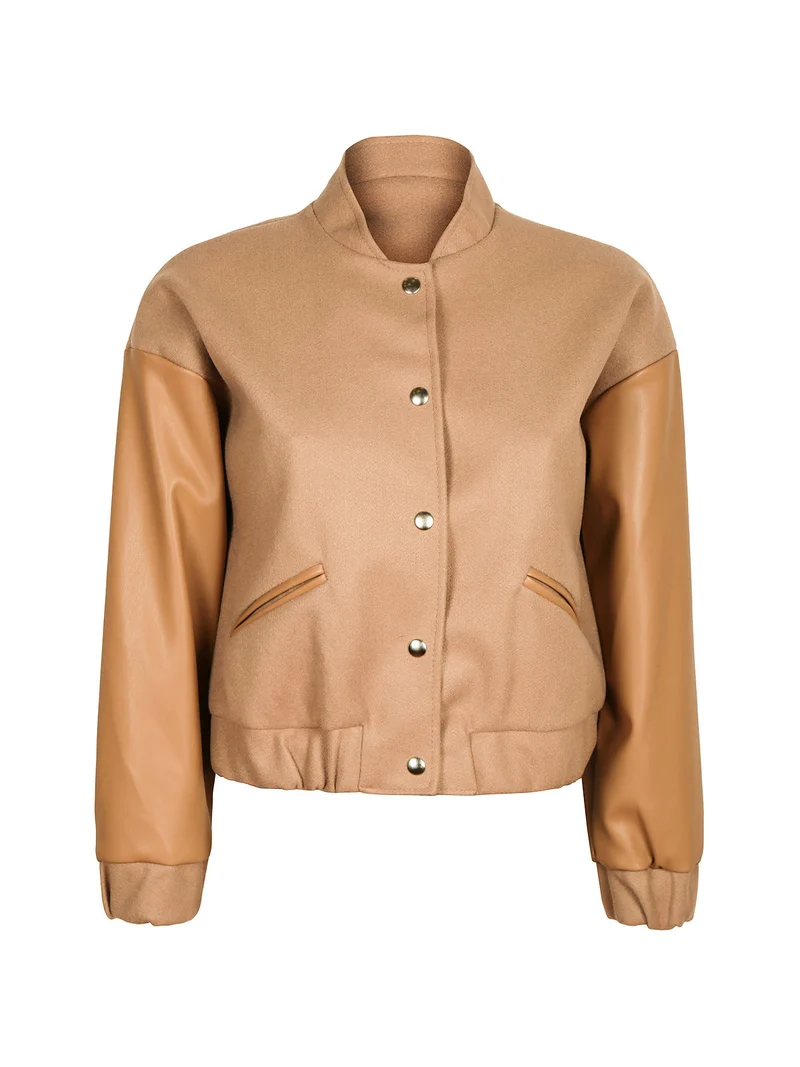 Giacca bomber da donna - cammello