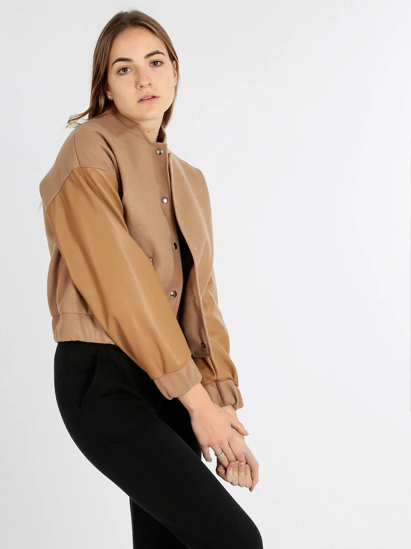 Giacca bomber da donna - cammello