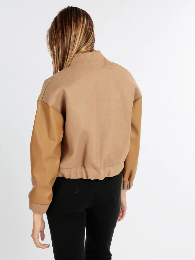 Giacca bomber da donna - cammello