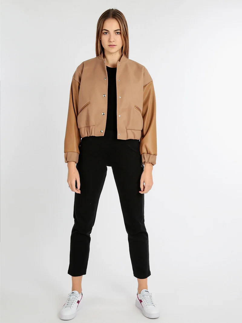 Giacca bomber da donna - cammello