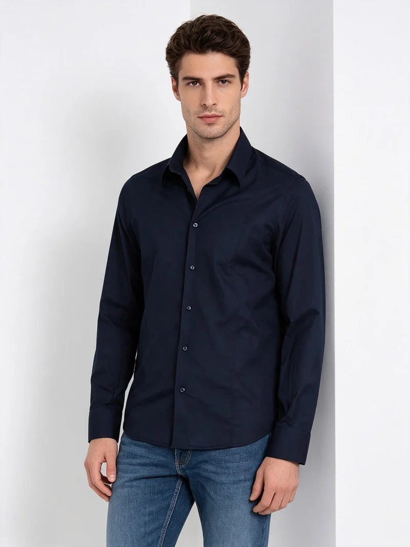 Camicia da uomo slim fit - blu