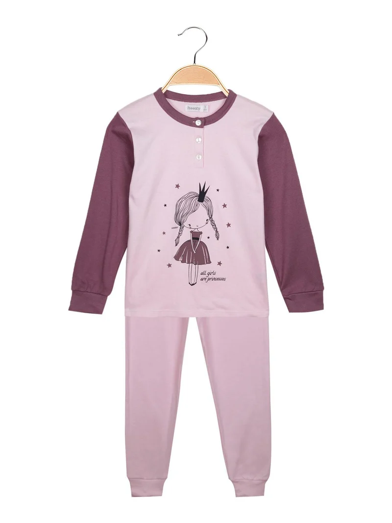 Pigiama lungo bambina - rosa