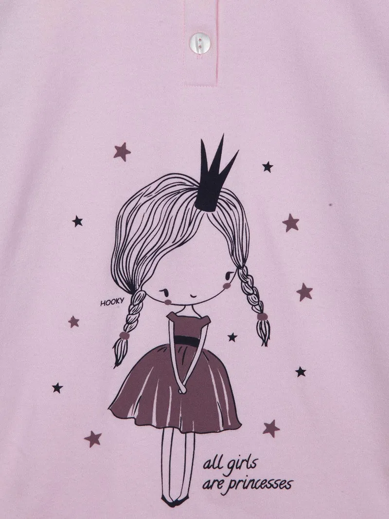 Pigiama lungo bambina - rosa