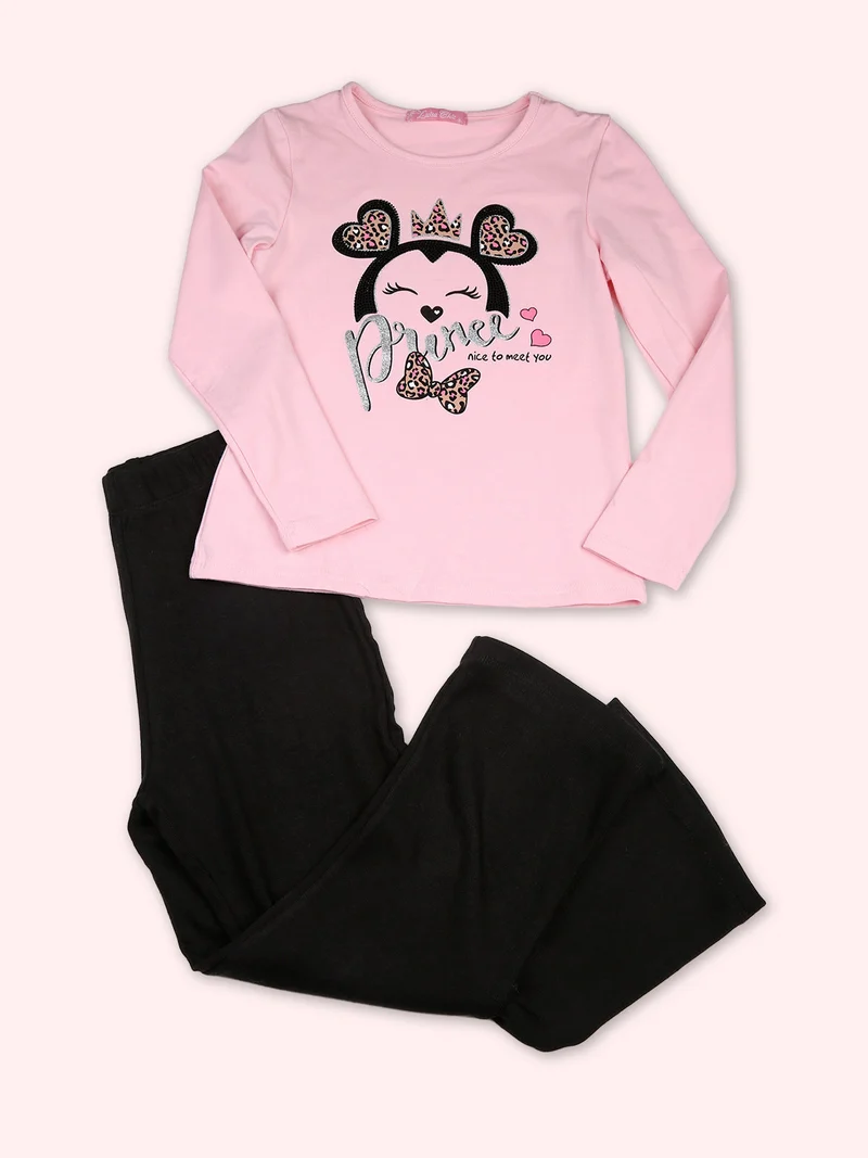 Pantaloni da bambina in maglia - nero