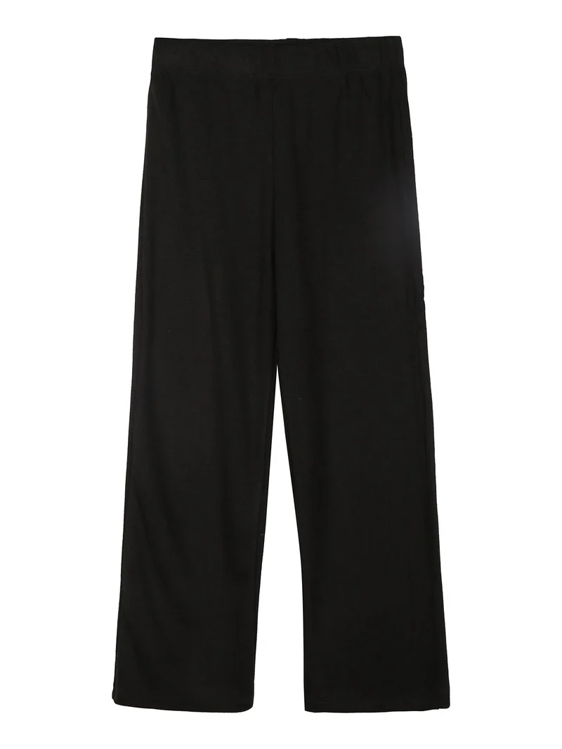 Pantaloni da bambina in maglia - nero
