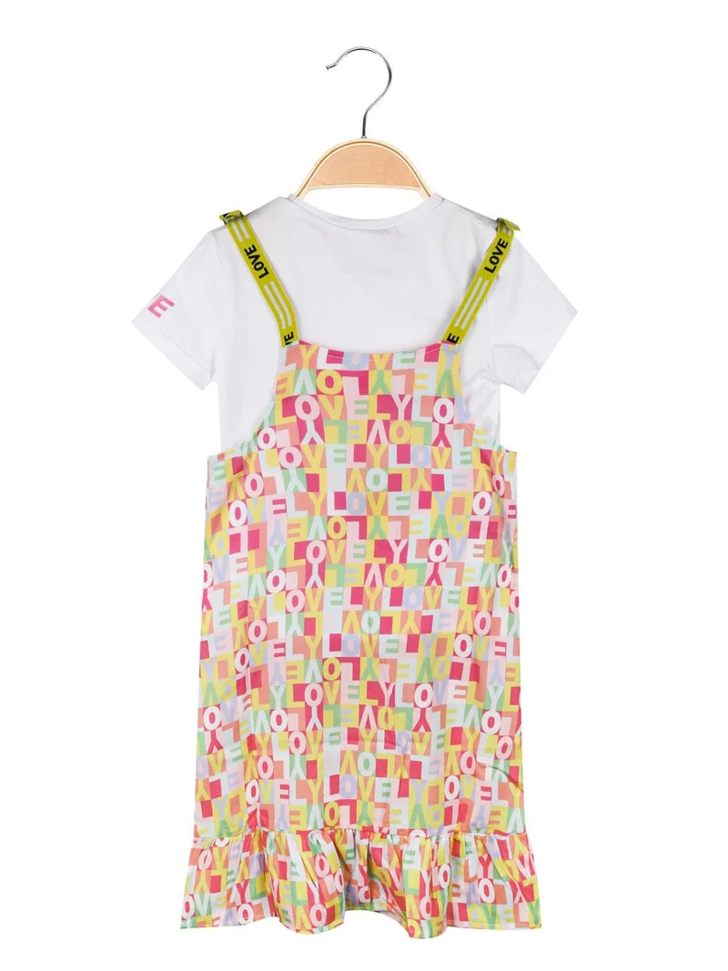 Vestito bambina con t-shirt - giallo