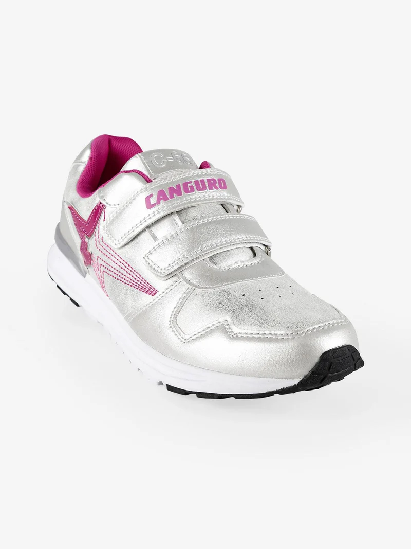 Sneakers sportive in ecopelle - argento