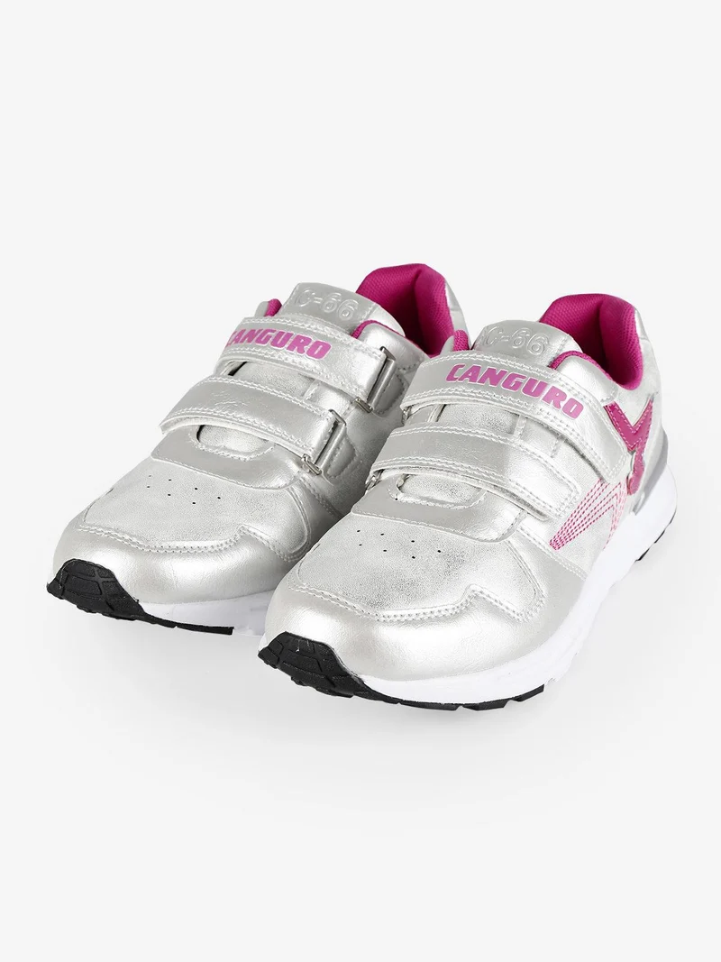 Sneakers sportive in ecopelle - argento