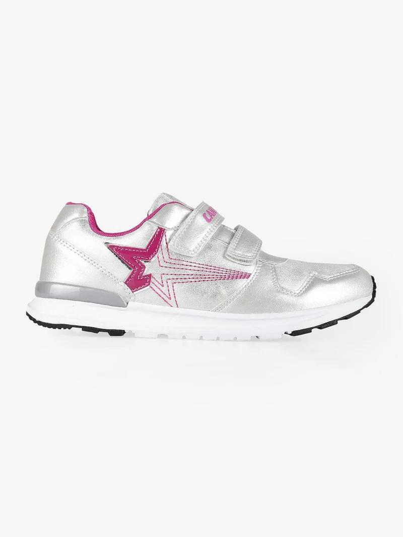 Sneakers sportive in ecopelle - argento