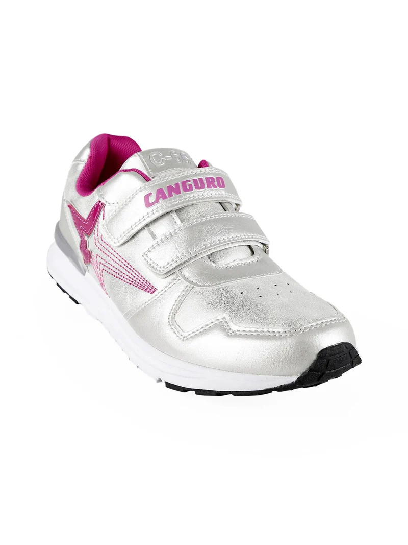 Sneakers sportive in ecopelle - argento