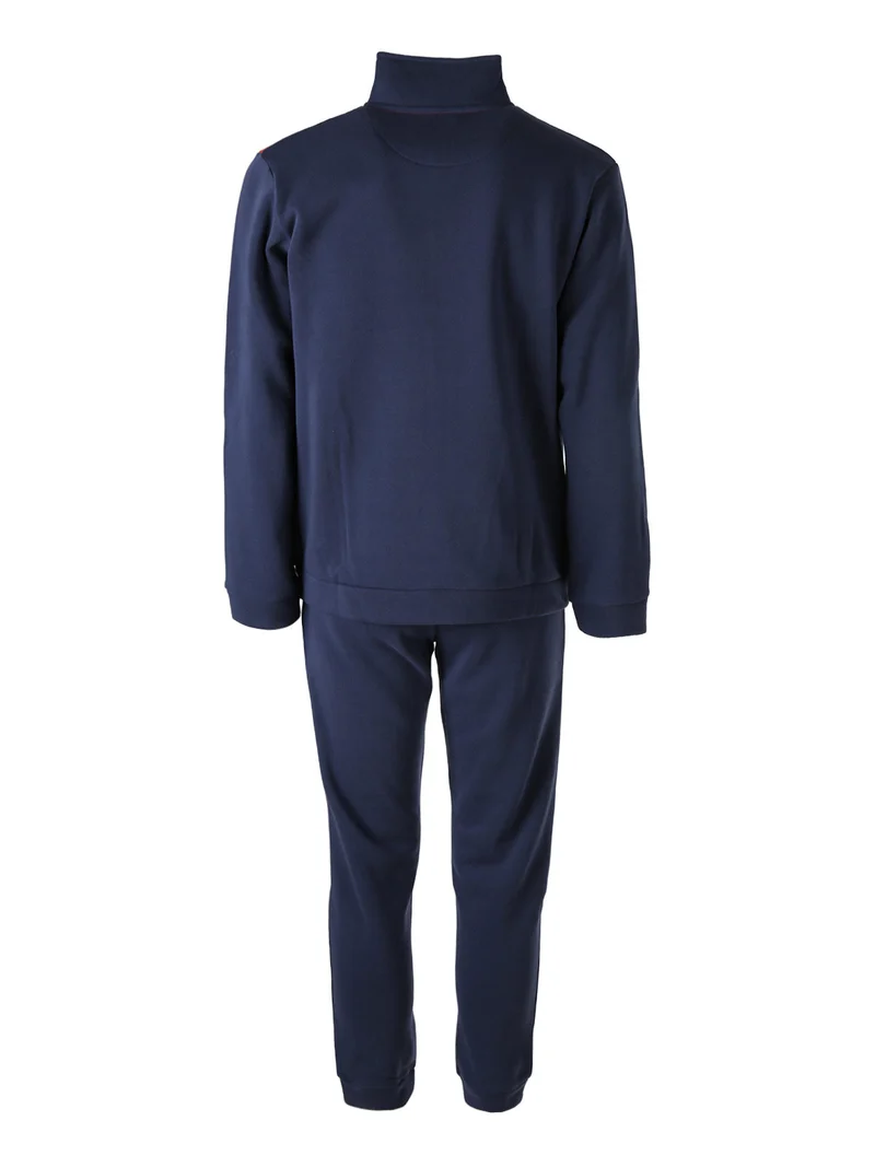 Completo tuta 2 pezzi felpata da uomo full zip - grigio