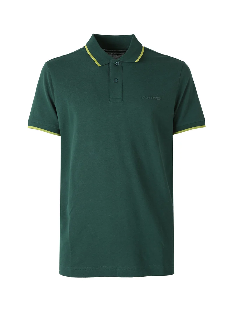 Polo da uomo in cotone a maniche corte - verde